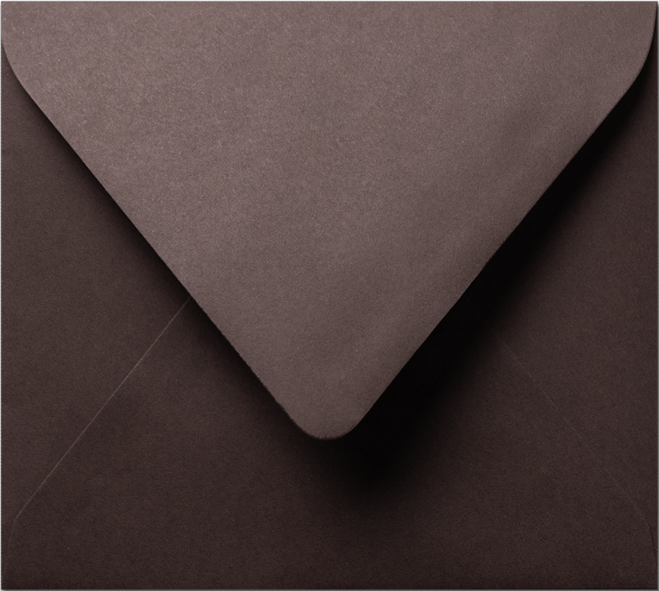 Envelop 12,5 x 14 cm Chocolat