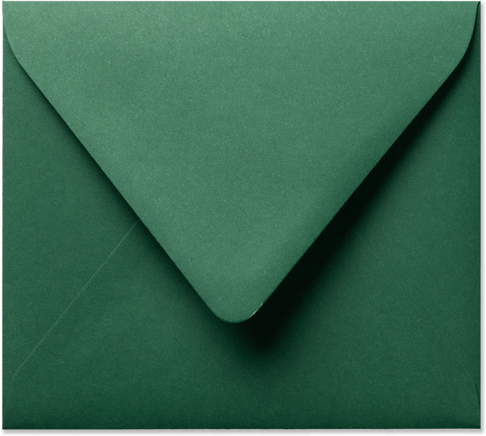 Envelop 12,5 x 14 cm Kerstgroen