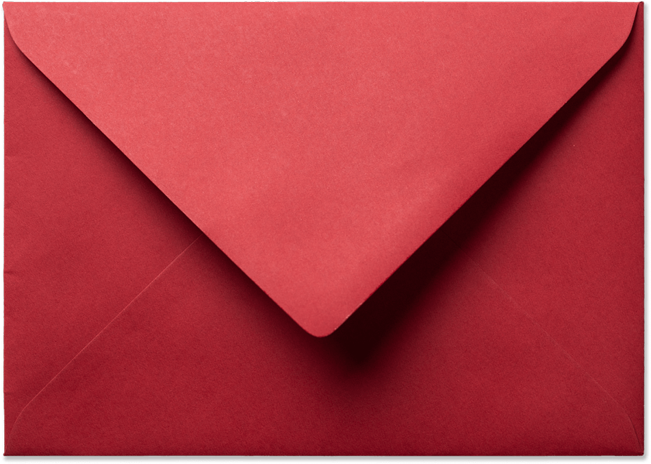 Envelop 12,5 x 17,6 cm Kerstrood