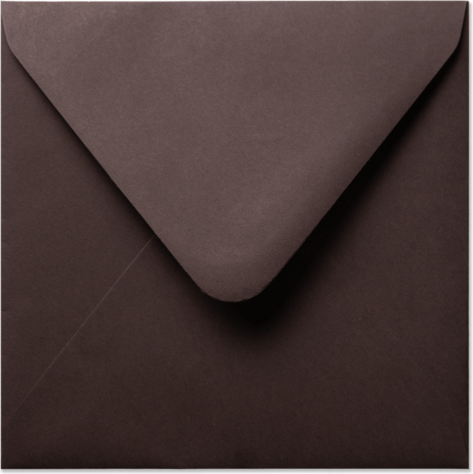 Envelop 16 x 16 cm Chocolat