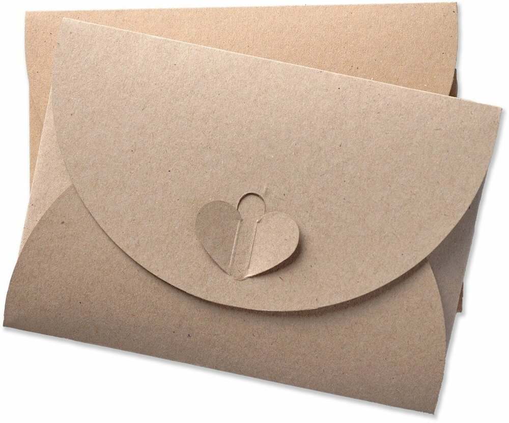 Cadeau Envelop 11 x 15,6 cm grijs/bruin