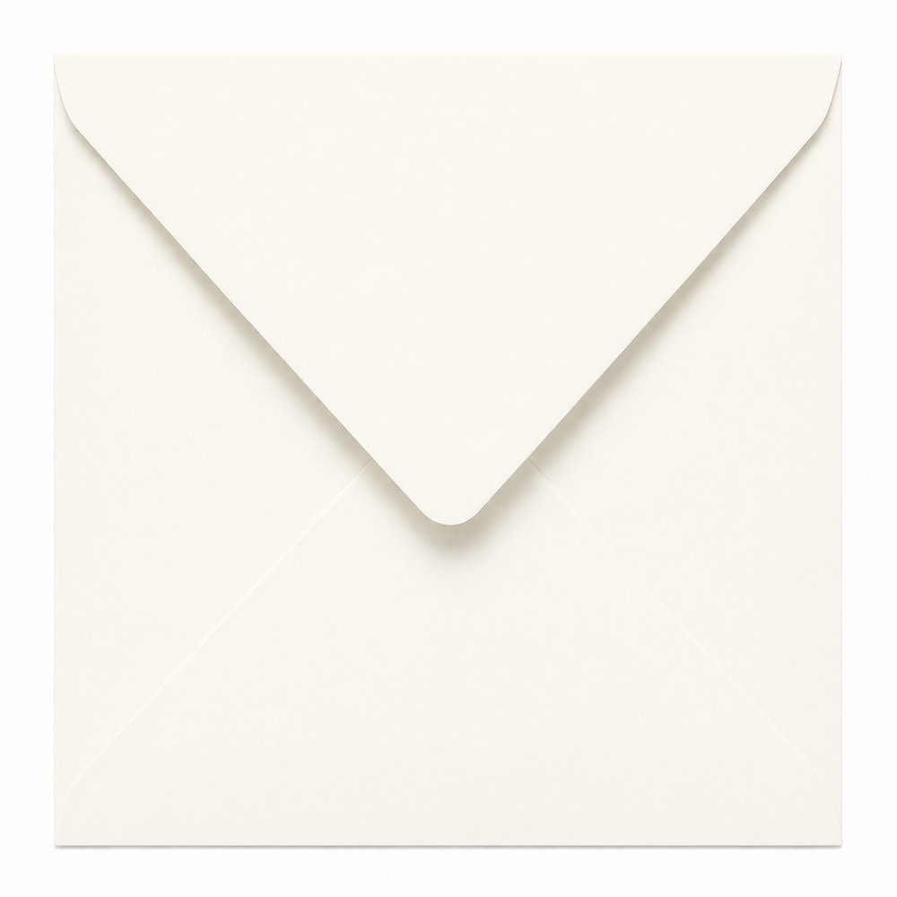 Envelop 16 x 16 cm Vanilla (korte klep)