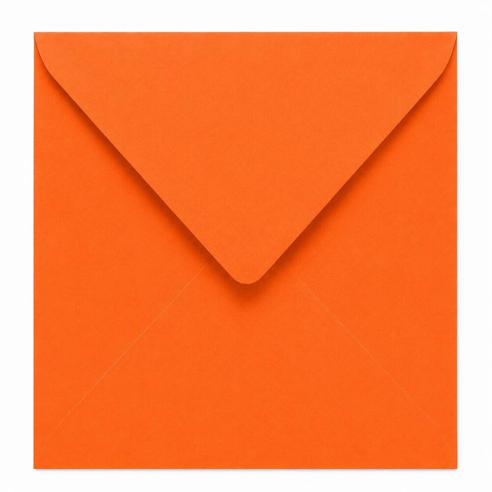Envelop 16 x 16 cm Orange (korte klep)