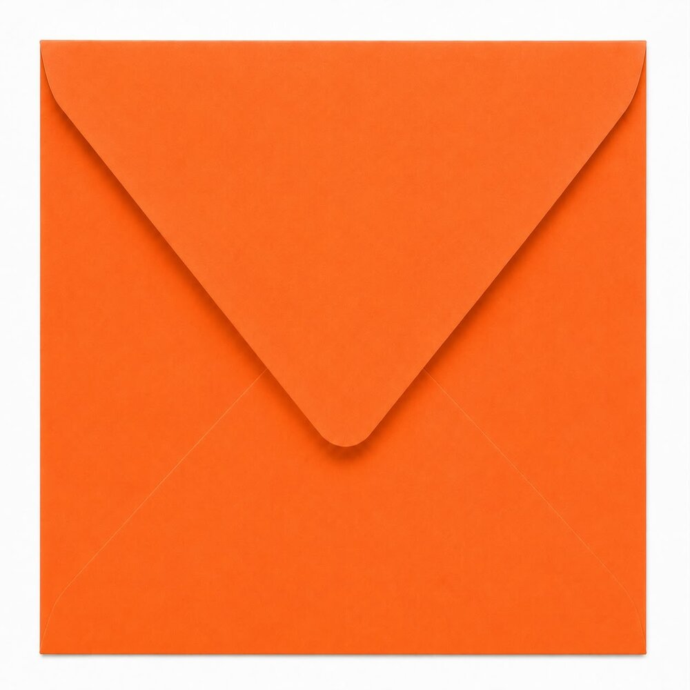 Envelop 15,5 x 15,5 cm Orange (lange klep)