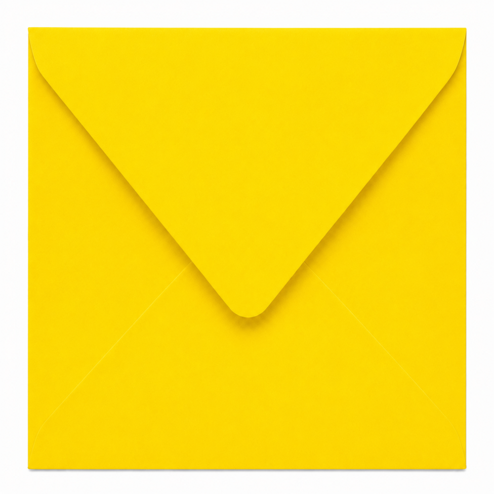 Envelop 13 x 13 cm Lemon Yellow (lange klep)