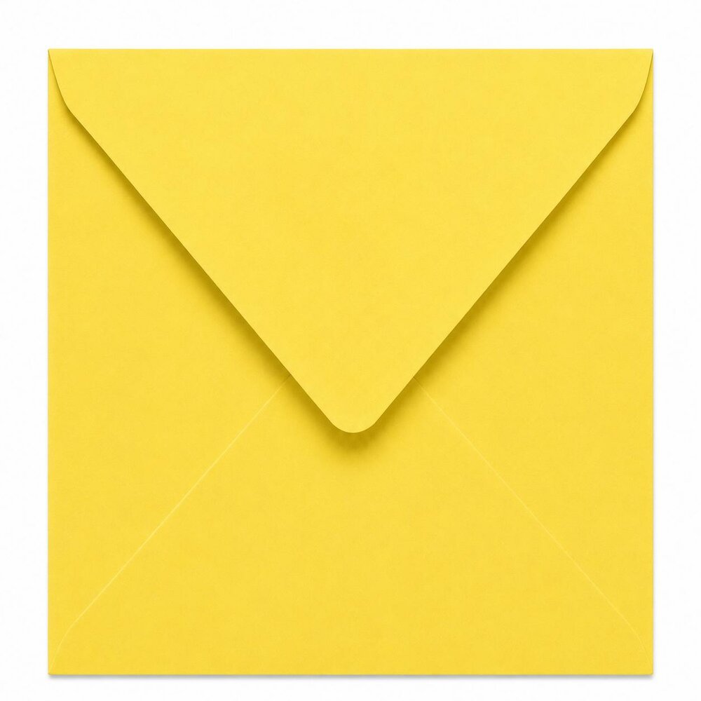 Envelop 15,5 x 15,5 cm Canary Yellow (lange klep)