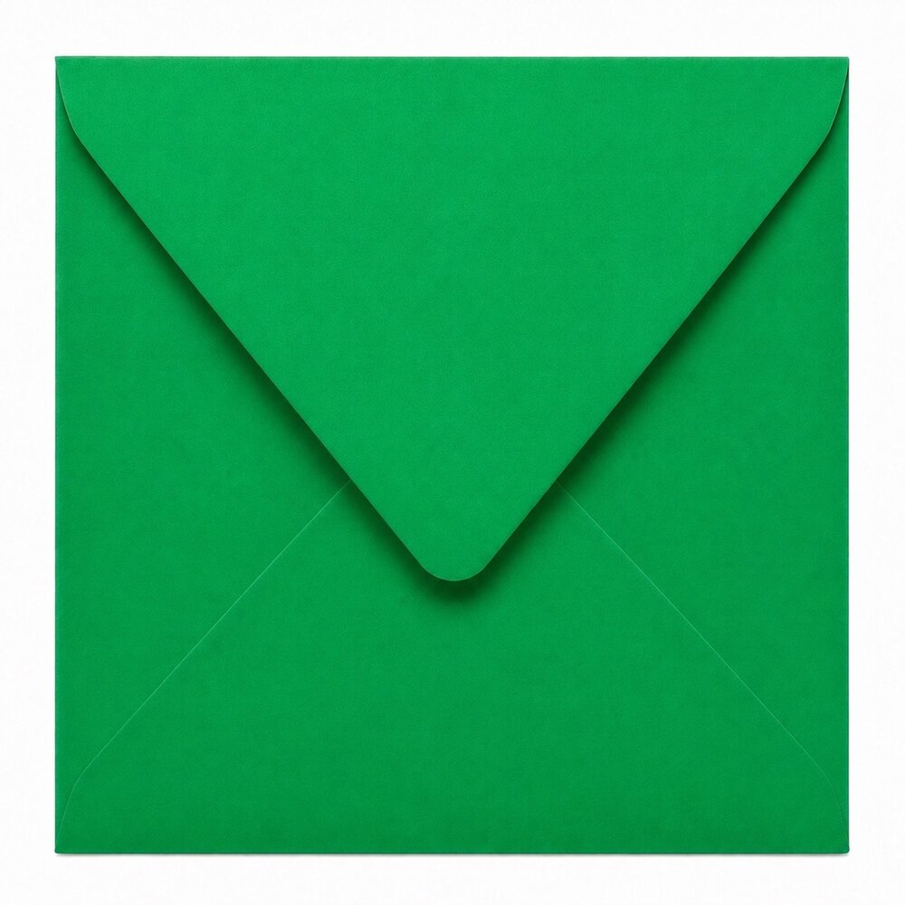 Envelop 13 x 13 cm Kelly Green (lange klep)
