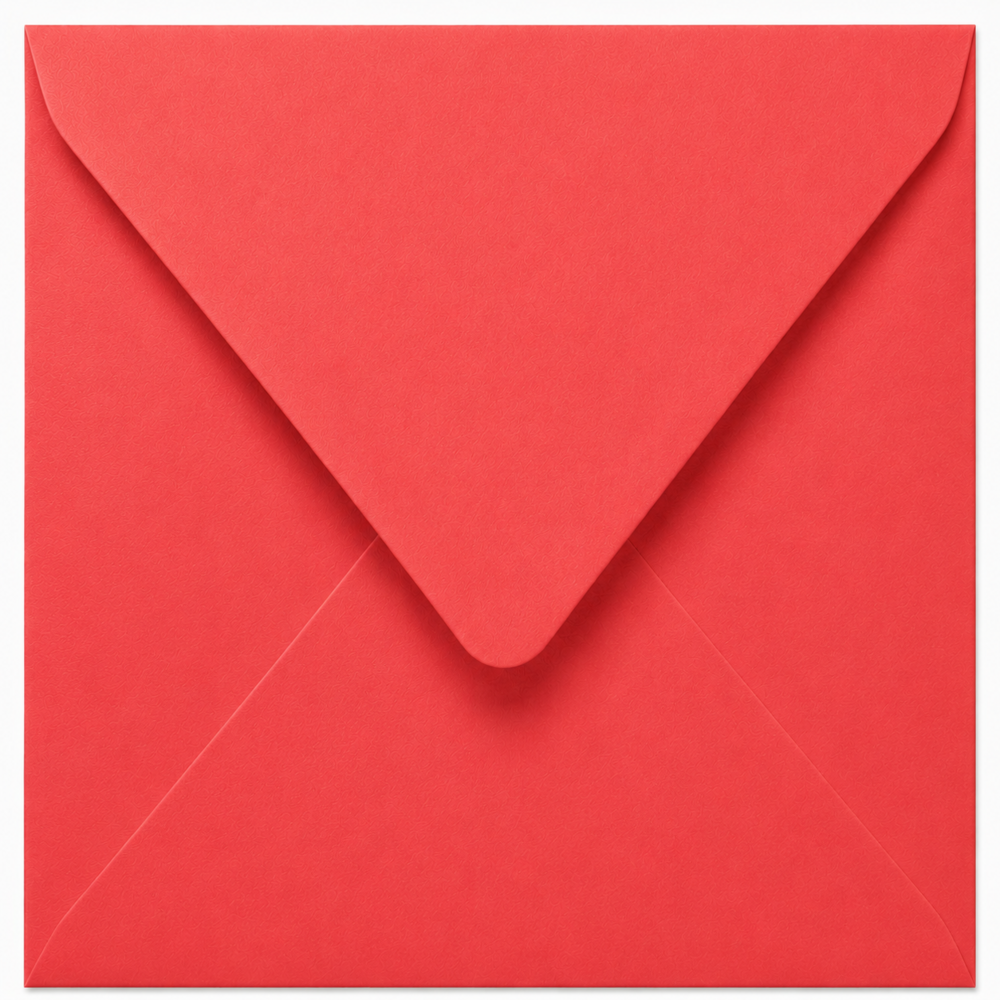 Envelop 15,5 x 15,5 cm Poppy Red (lange klep)