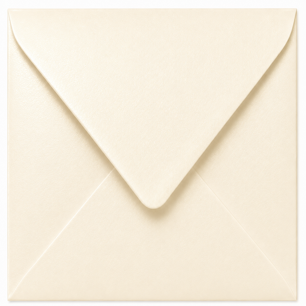 Envelop 16 x 16 cm Fresh Cream (lange klep)