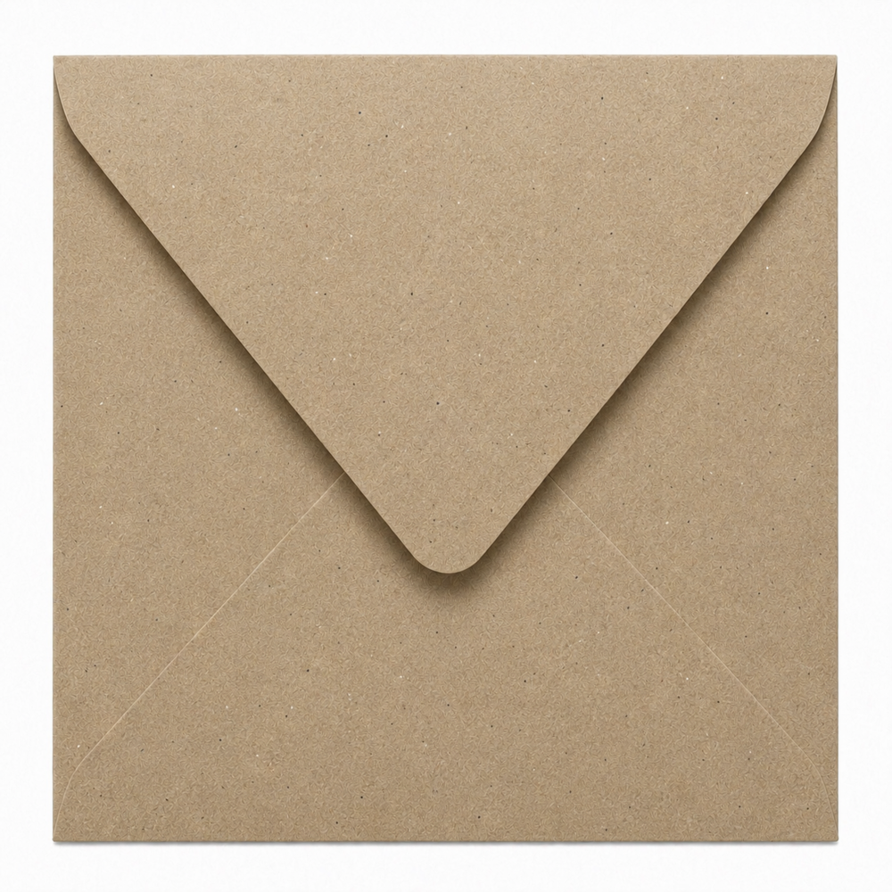 Envelop 15,5 x 15,5 cm Kraft (lange klep)