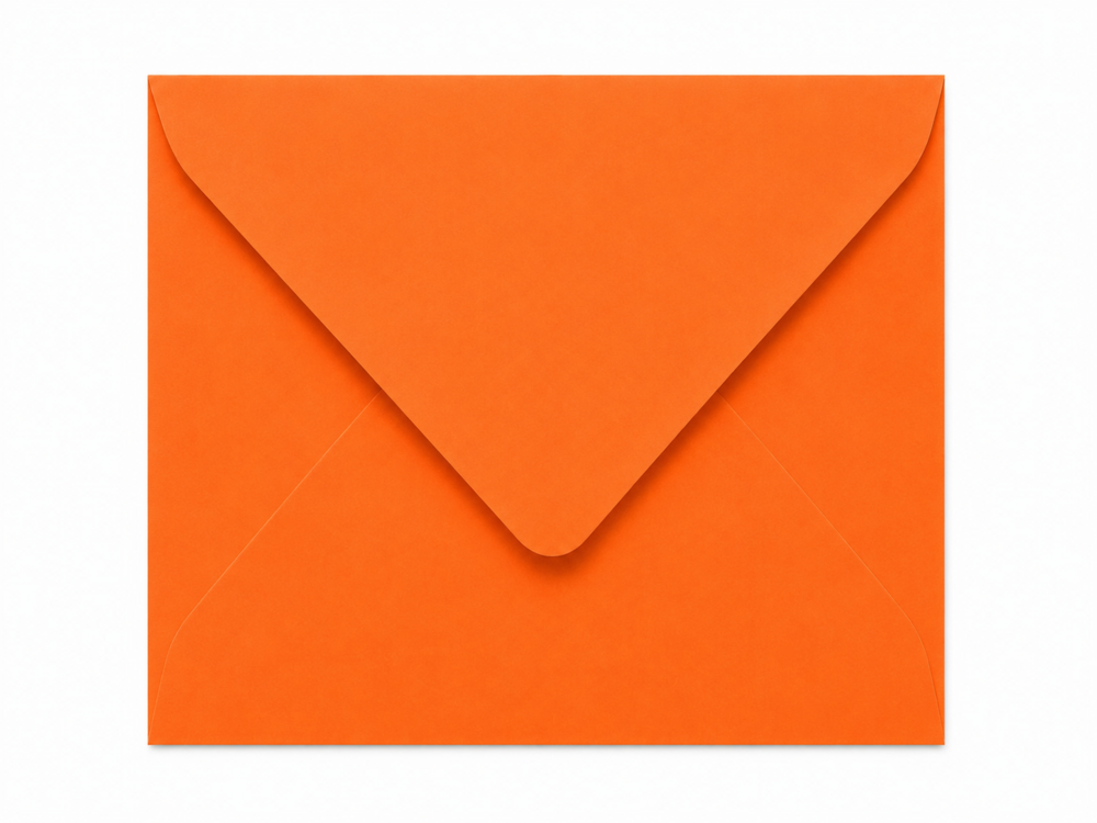 Envelop 8,2 x 11,3 cm Orange (korte klep)