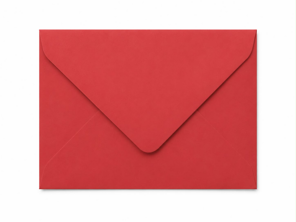 Envelop 8,2 x 11,3 cm Cherry Red (korte klep)
