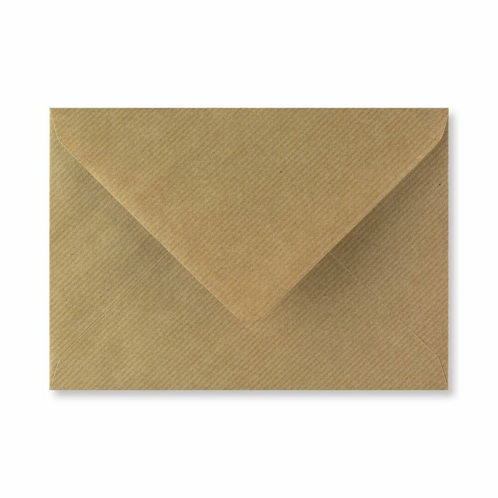 Envelop 13,3 x 18,4 cm Brown Ribbed (lange klep)
