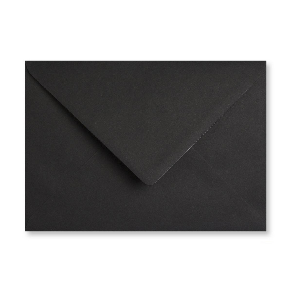 Envelop 11,4 x 16,2 cm Black (korte klep)