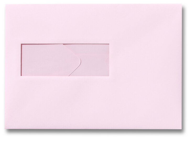 Envelop 15,6 x 22 cm Lichtroze venster