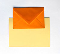 Envelop + dubbele kaart in diverse kleuren 60 stuks