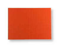 Dubbele kaart staand 7,5 x 11 cm Donkeroranje