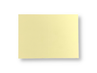 Dubbele kaart staand 7,5 x 11 cm Zachtgeel