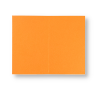 Dubbele kaart staand 6,5 x 10,5 cm Feloranje