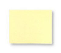 Dubbele kaart staand 6,5 x 10,5 cm Zachtgeel