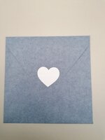 Envelop 14 x 14 cm Jeans met sluitzegels