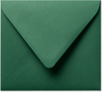 Envelop 12,5 x 14 cm Kerstgroen