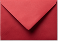 Envelop 12,5 x 17,6 cm Kerstrood