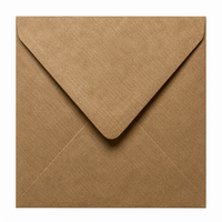 Envelop 16 x 16 cm Brown Ribbed (korte klep)