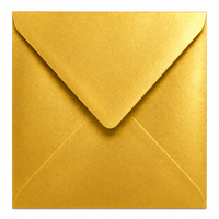 Envelop 16 x 16 cm Gold Metallic (korte klep)