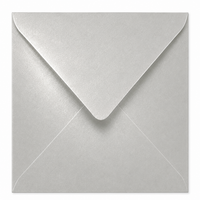 Envelop 15,5 x 15,5 cm Silver Metallic (korte klep)