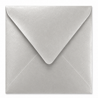 Envelop 15,5 x 15,5 cm Silver Metallic (lange klep)