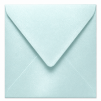 Envelop 13 x 13 cm Fresh Blue (lange klep)