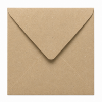 Envelop 13 x 13 cm Kraft (korte klep)