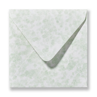 Envelop 14 x 14 cm Marmer Groen