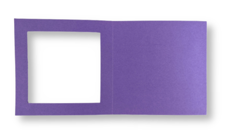 Passe-partout kaart met envelop Violet 14 x 14 cm 4 stuks