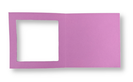 Passe-partout kaart met envelop Lila 14 x 14 cm 4 stuks