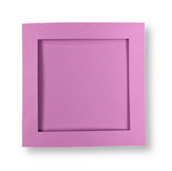 Passe-partout kaart met envelop Lila 14 x 14 cm 4 stuks