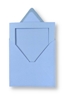 Passe-partout kaart met envelop Lavendelblauw 14 x 14 cm 4 stuks