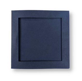 Passe-partout kaart met envelop Donkerblauw 14 x 14 cm 4 stuks