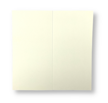 Dubbele kaart staand Creme 10,5 x 21 cm
