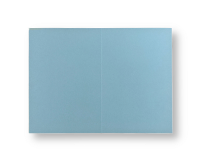 Dubbele kaart staand 7,5 x 11 Laguneblauw