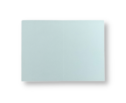 Dubbele kaart staand 7,5 x 11 cm Zachtblauw