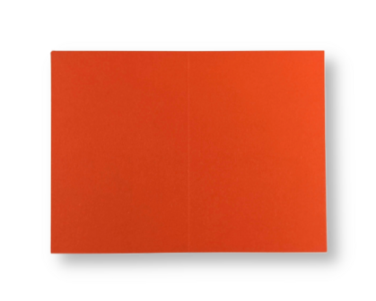 Dubbele kaart staand 7,5 x 11 cm Donkeroranje