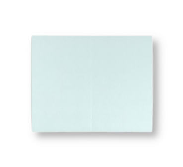 Dubbele kaart staand 6,5 x 10,5 cm Zachtblauw