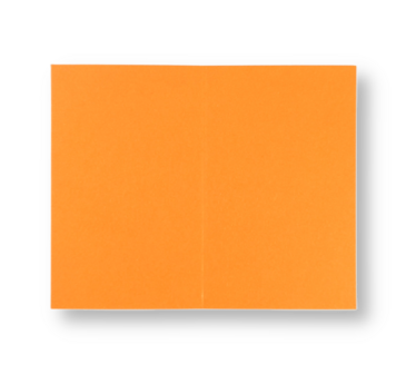 Dubbele kaart staand 6,5 x 10,5 cm Feloranje