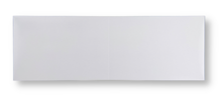 Dubbele kaart liggend 10 x 30 cm Wit per 25 stuks
