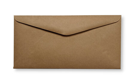 Envelop 11 x  22 cm Kraft Donkerbruin