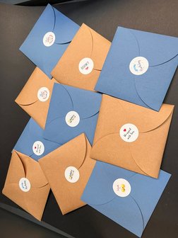 Pouchettes Geschenk Enveloppen 48 stuks + 48 Sluitzegels