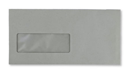Vensterenvelop C5/6 11,4 x 22,9 cm Grijs per doos