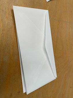 Envelop 11 x 22 cm Stuctuur Wit Premium